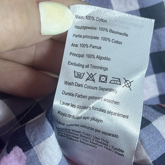 Joules Navy Wallflower Gingham Jae Tank, US 10 - Picture 6 of 7